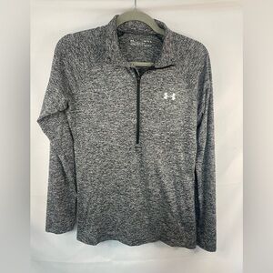 Heathered gray quarter zip by Under Armour, women’s size Medium, so light & soft